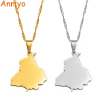 anniyo india punjab state map pendant neckalces jewelry 212121