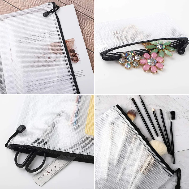 NEW-18Pcs сетка мешок застежки-молнии Чехол Сумка для документов 8 разные Размеры