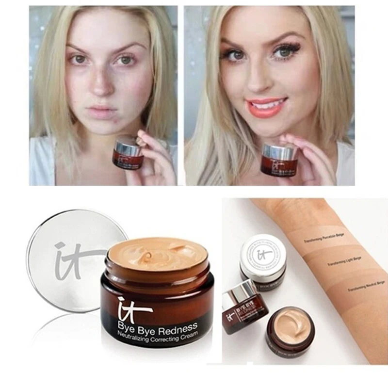 It Cosmetics BYE под покраснениями, консилер для лица, крем, основа для макияжа, стойкий макияж, основа для макияжа лица