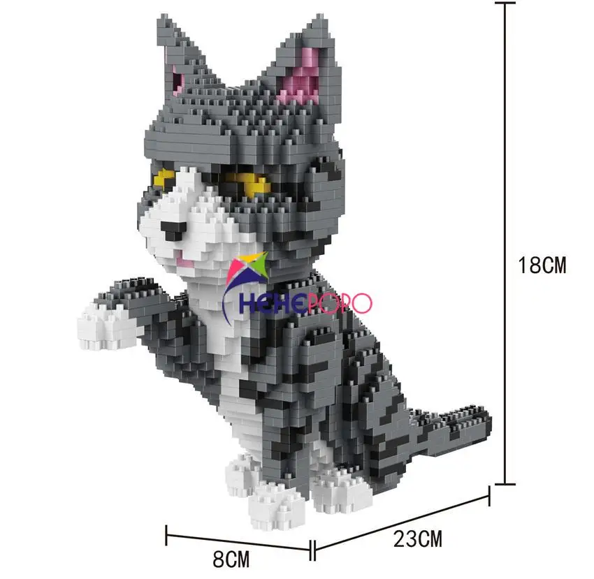 С рисунком кота из мультфильма блок Micro сидя лежа встряхивая для прогулок модели