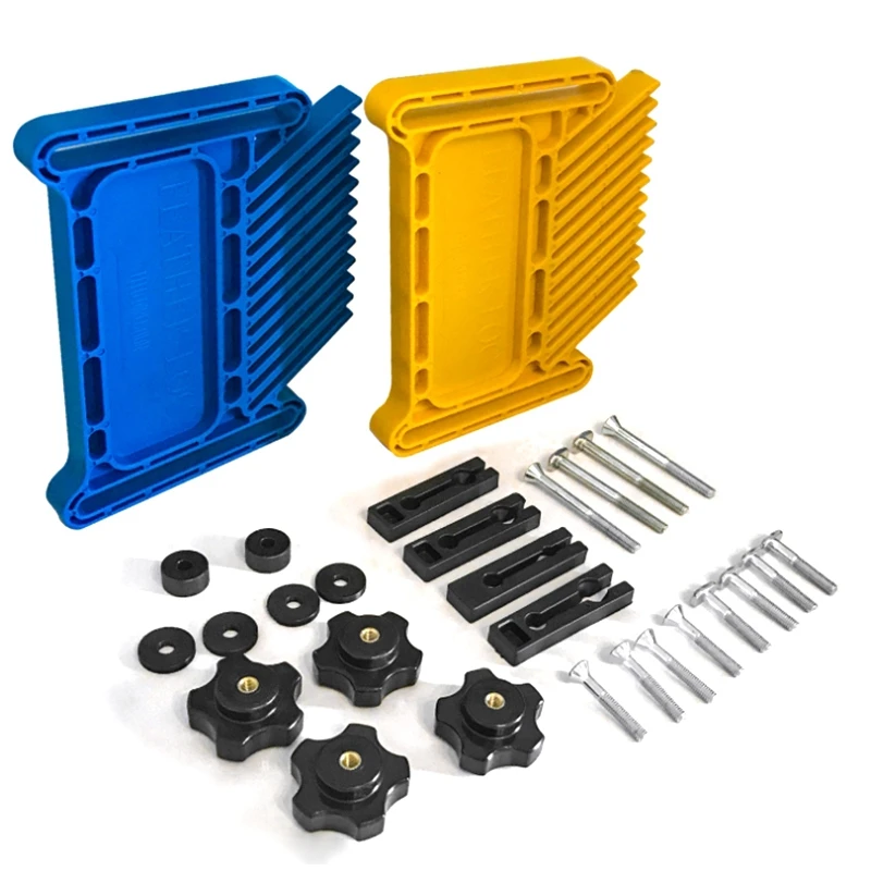 

2-Piece Double Feather Positioning Plate Adjustable Woodworking Safety Device Fixed Cutting Tool