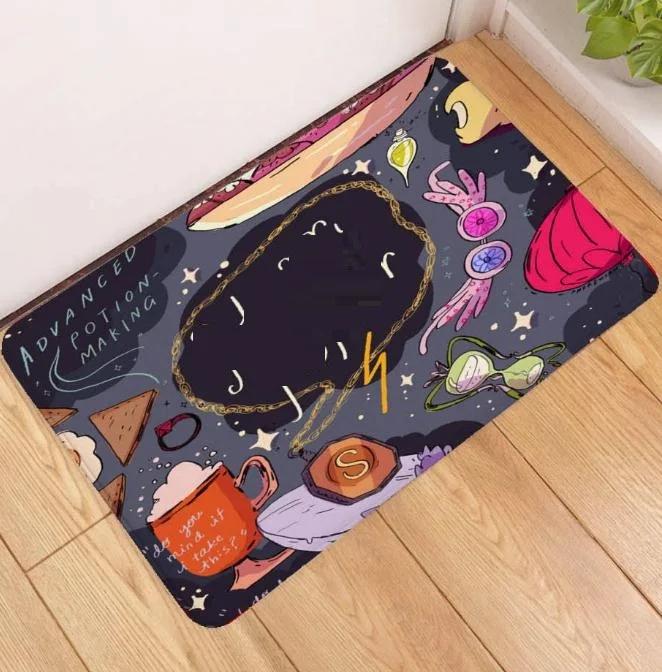 40*60см Гарри Плюшевый Ковер Кубки Смерти Магическая Шляпа Золотые Снитчи Фигурка Действия Подушка Руг Коттон Подарки.