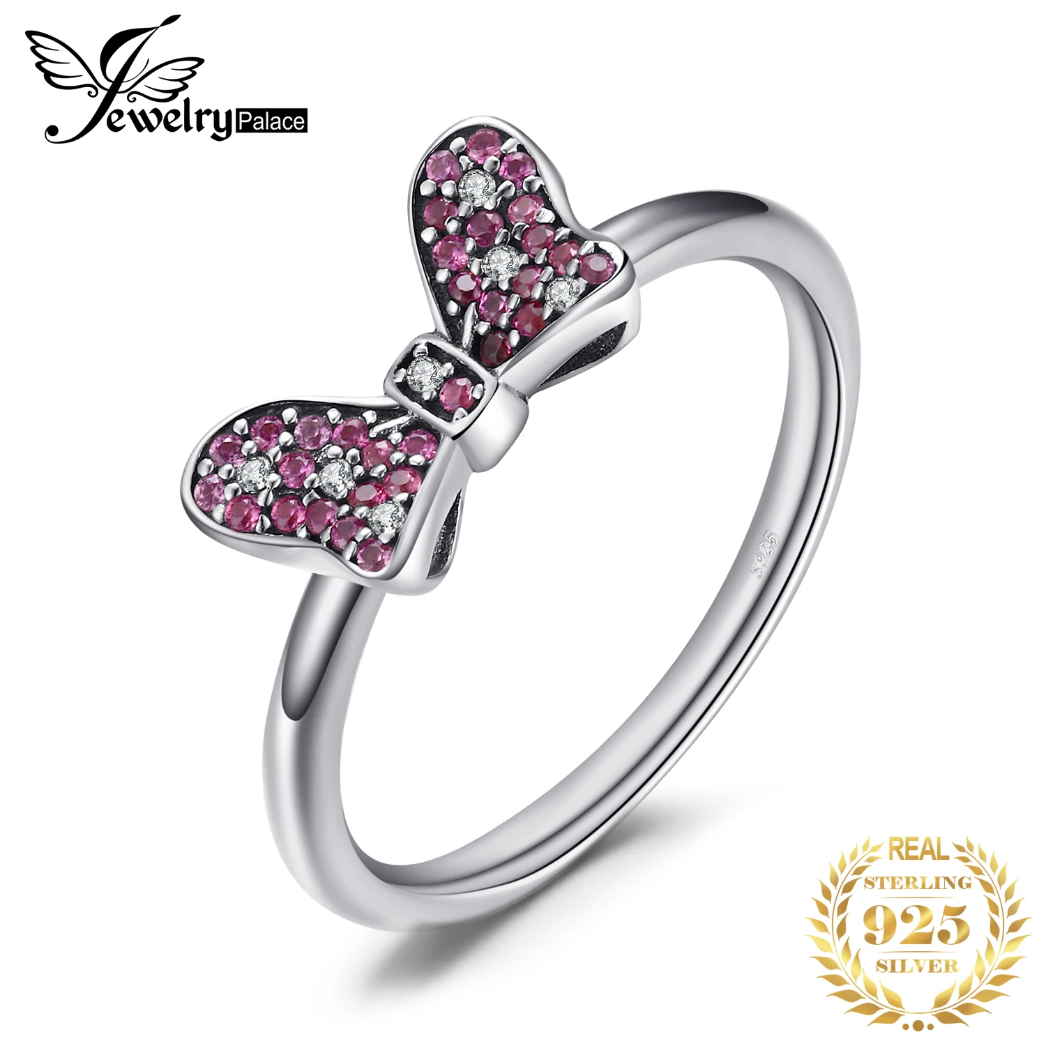 Jewelrypalace стерлингового серебра 925 gliter бабочка узел кольцо|Кольца| |