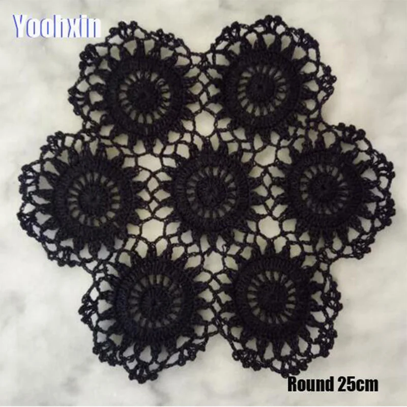 Новый кружевной хлопковый коврик для стола салфетка вязания крючком напитков