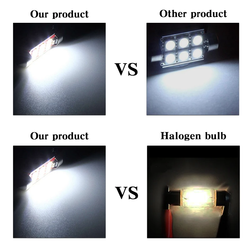 2x Car Styling Canbus LED License Plate Lights 36MM C5W For Audi A2 A3 A4 A5 A6 A7 A8 Q5 Q7 R8 RS4 RS5 RS6 RS7 TT 8L 8P B5 B6 | Автомобили