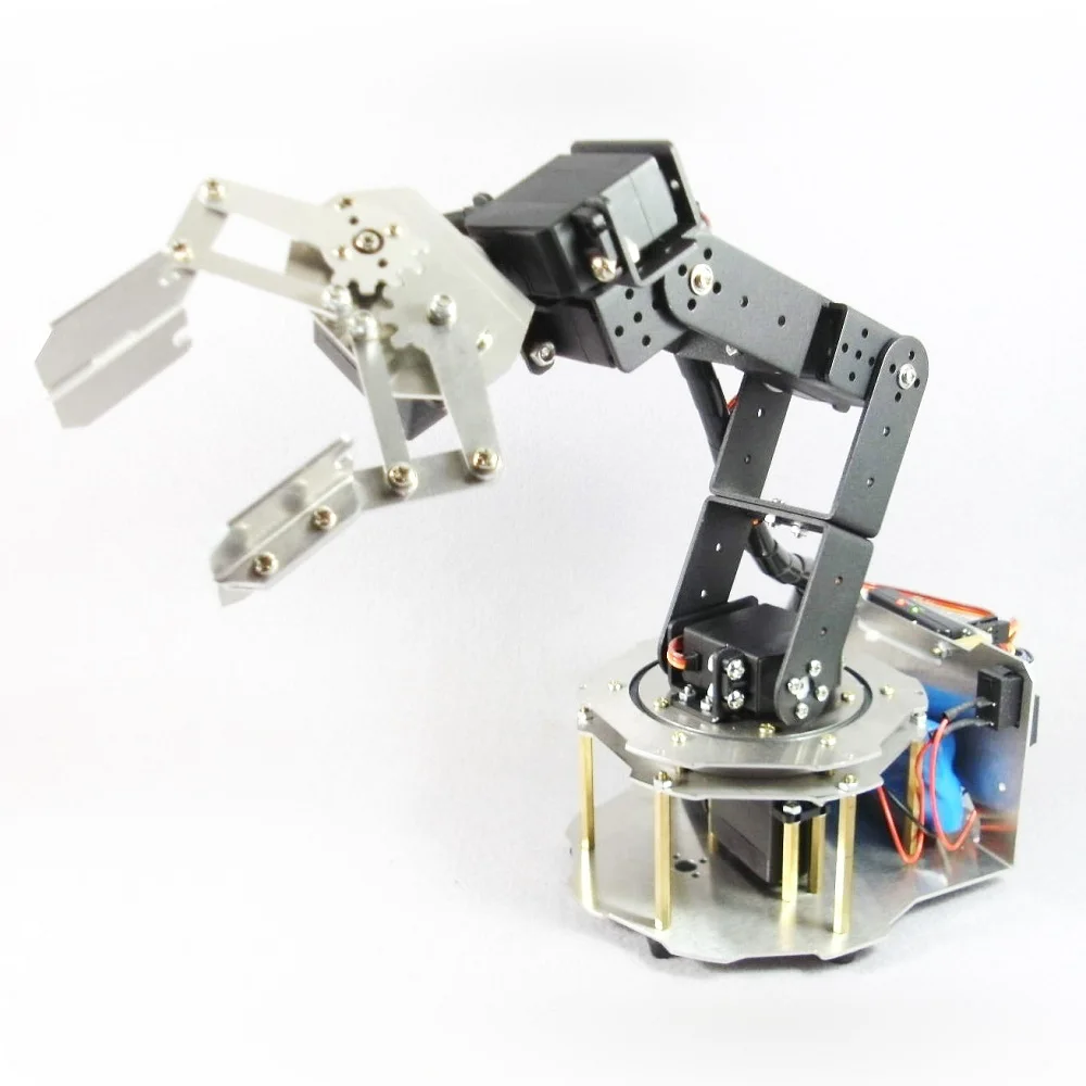 High Quality 6 Dof Mechanical Arm Clamp Gripper Claw With Metal Chassis for Arduino Experimental Teaching Platform