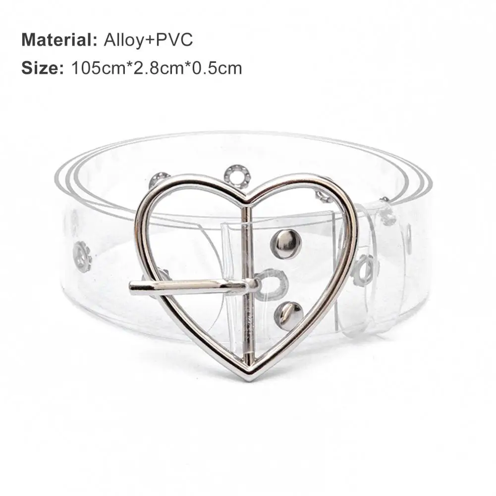 Hot Women Waistband Transparent Unfading Female Adjustable Square Circle Shaped Buckle Pin Daily Life Belts images - 6