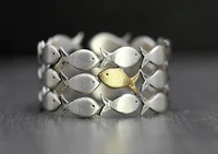 2020 trend cute fish group open ring gold color party jewelry fashion birthday present cute girls finger rings anniversary gift