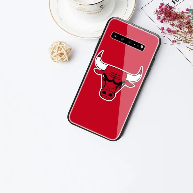 

0 Cool Digital Art Line Bull Head Phone Case Tempered Glass For Samsung S6 7 8 9 10 20 Plus Ultra Note8 9 10 10pro