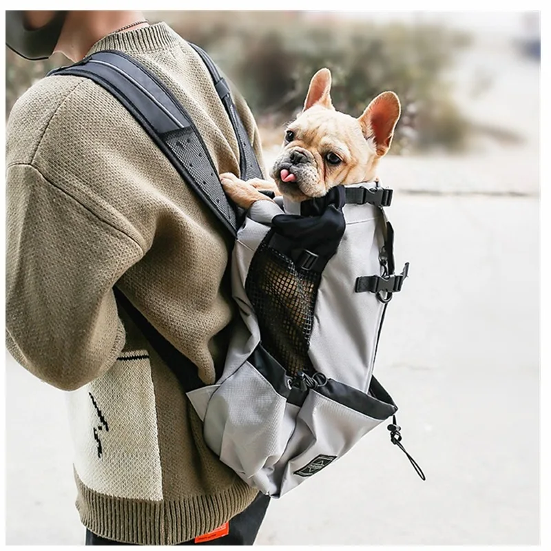 

Breathable Pet Dog Carrier Bag Outdoor Bulldog Cat Backpacking Adjustable Travel Bags Puppy Kitten Backpack Pets Products