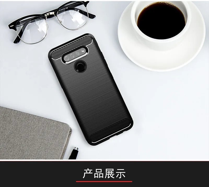 

For LG K51 Soft Carbon Fiber Phone Case For K51 Shockproof Full Protection Silicone Bumper Funda