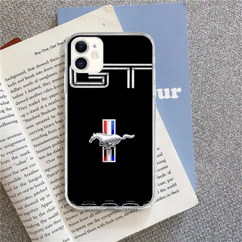 

Luxury Car brand Ford Mustang Phone Case for iPhone 8 7 6 6S Plus X 5S SE 2020 XR 11 pro XS MAX 12 12Mini