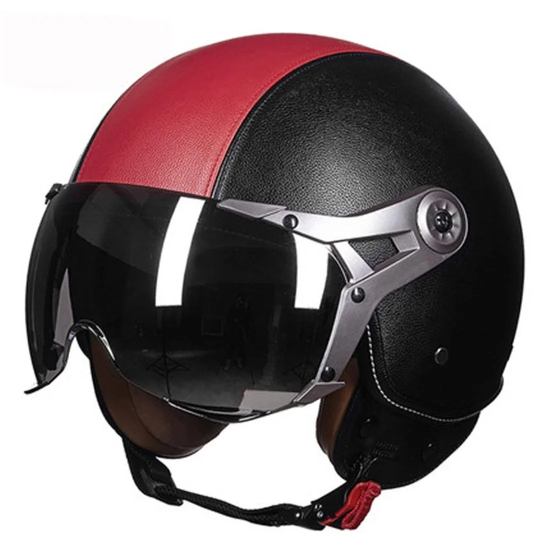 ABS Motorcycle Covered Type Electric Half helmet Air Force Safety Helmet enlarge