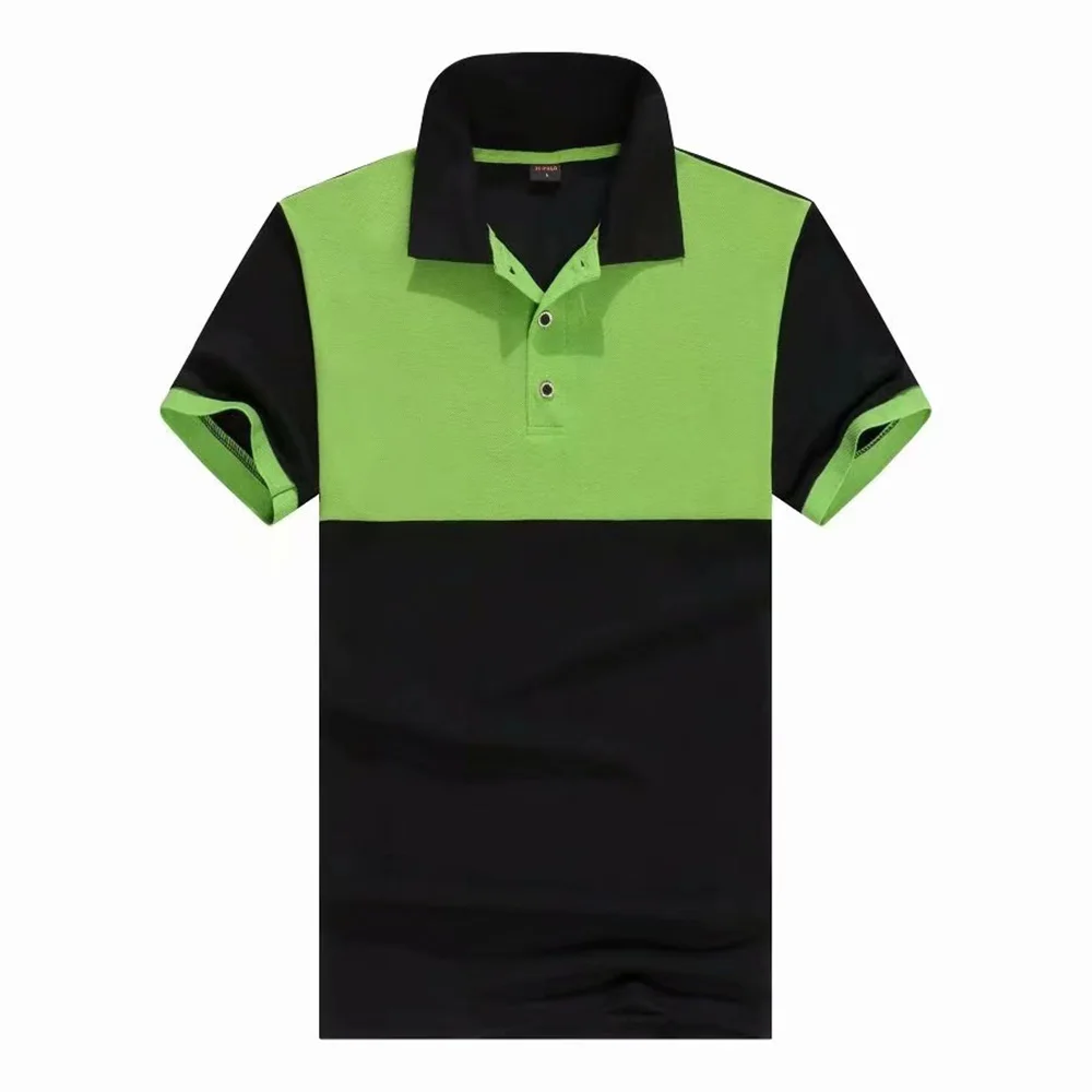 

Men Polo Men Shirt Short Sleeve Polo Shirt Contrast Color 2021New Summer Streetwear Casual Fashion Men tops LS-1860