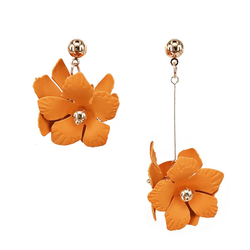 SP&ampCITY оранжевая Серия цветочный дизайн серьги с бахромой серьги-гвоздики