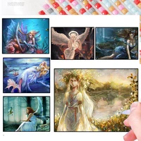 fairy figure diamond painting full drill 5d diy person in the ocean square mosaic embroidery handmade gift for living room decor