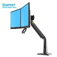 f27 full motion 22 27 inch dual screen monitor holder long arm desktop dual monitor mount support with usb3 0 dual monitor stand