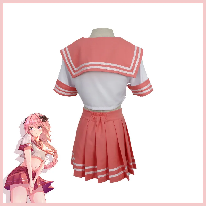 Аниме Fate/Apocrypha Косплей Fate Grand косплей костюм черный Райдер служащий Astolfo верхняя