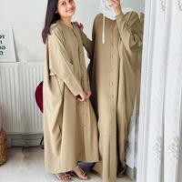 turkey muslim oman women khaki dress loose summer ethnic style african plus size clothing bat sleeve islamic arab ramadan robe