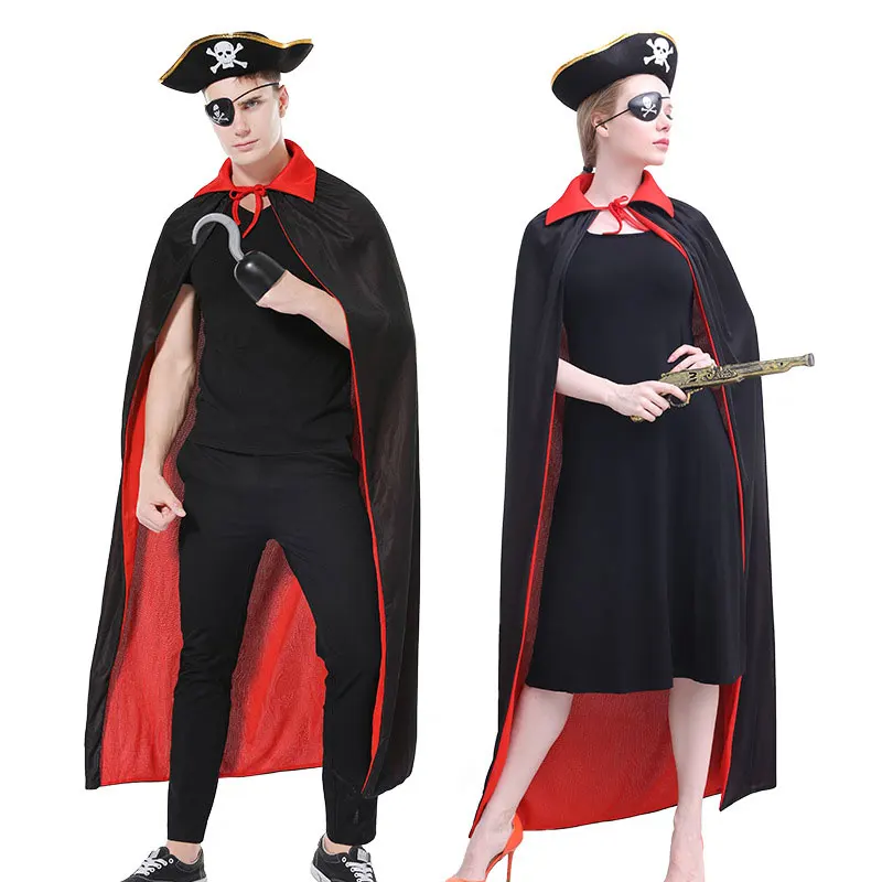 Украшение на Хэллоуин костюм плащ для взрослых и детей косплей Пиратская