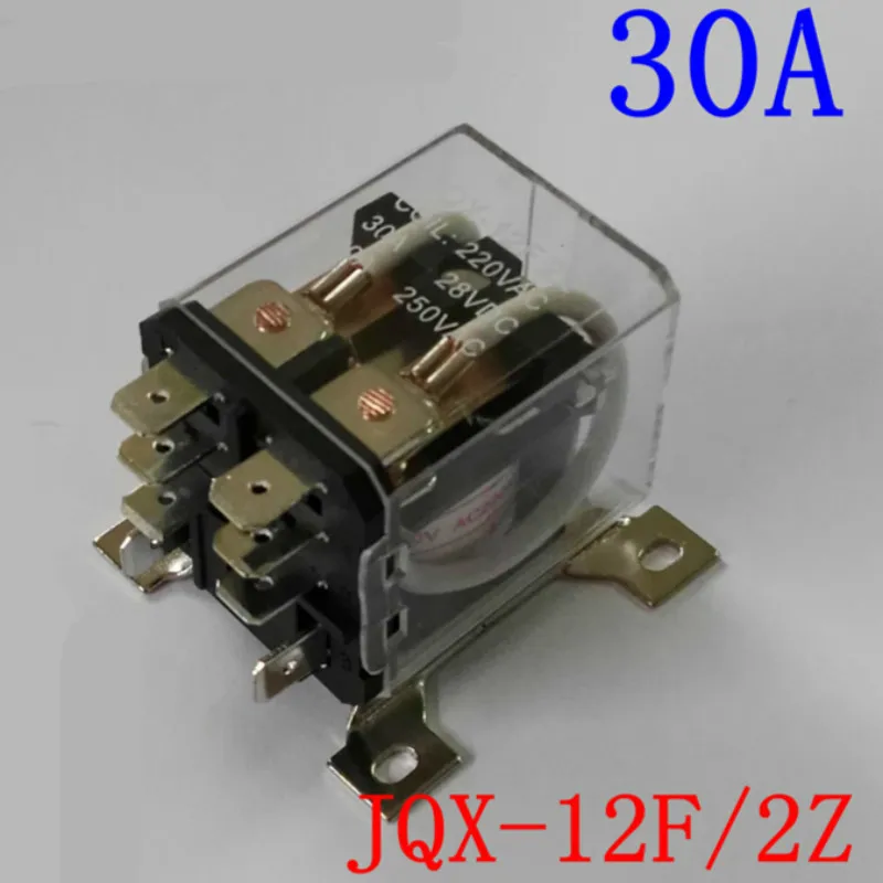 Jqx-12f/2z электрический ток 30th 2 Открытый 2 закрытый высокомощный 12v реле 24v 220 V Ljqx-30f-2z 30a