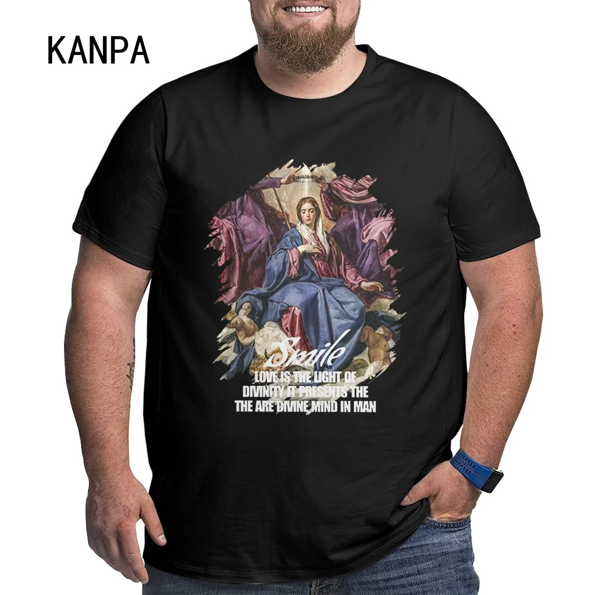 

Футболка Kanpa мужская оверсайз из 100% хлопка, Повседневная рубашка с коротким рукавом в стиле хип-хоп, уличная одежда, 6xl, на лето