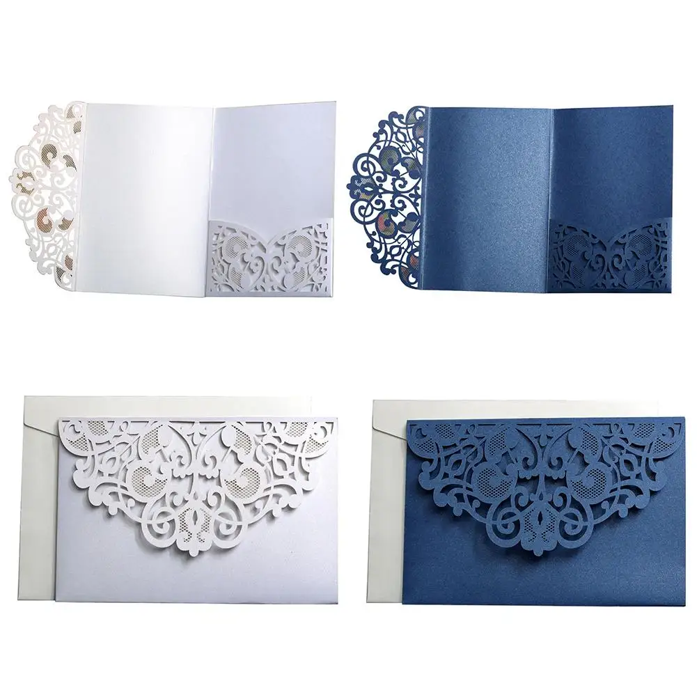 

10PCS European Style Laser Cut Wedding Invitations Cards Marriage Birthday Baptism Invitation Cards Party Decoration Supplies