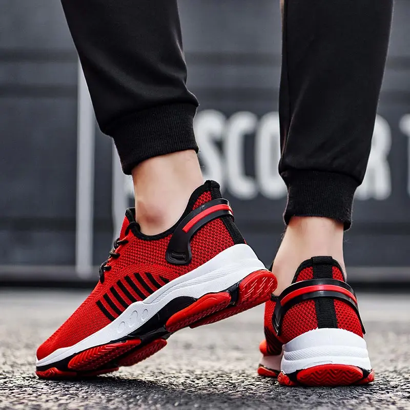 Летняя противоскользящая мужская обувь спортивная для бега мужские кроссовки