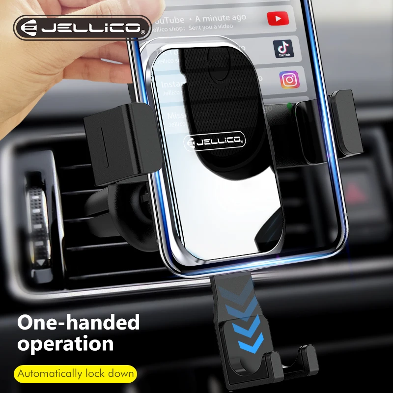 jellico universal phone car holder air vent mount stand mobile phone cell support for iphone xiaomi gravity auto clip in car free global shipping