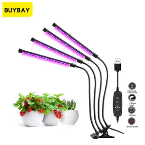 Фитолампа светодиодная полного спектра, 4 головки, с USB-разъемом