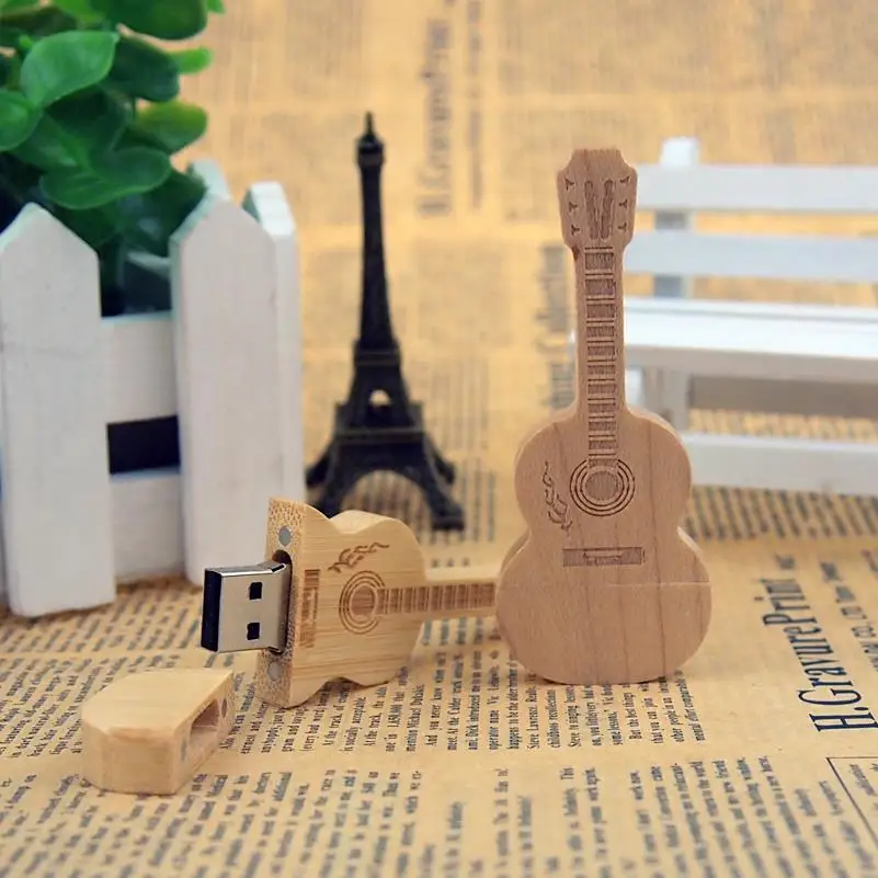 Новая горячая распродажа деревянный Гитары карту флэш памяти с интерфейсом usb