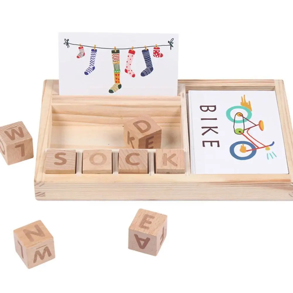 

Matching Letter Game Words Learning Spelling Wooden Aids Education Motessori Gift Toys Kindergarten Preschool Teaching U6T5