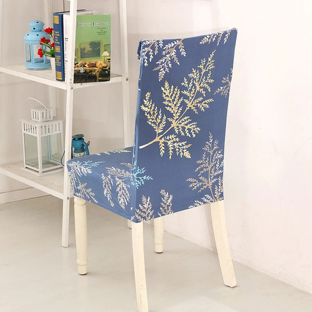 Напечатанный Чехол для обеденного стула мягкий молочный Шелковый протектор
