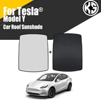 car glass roof sunshade for tesla model y panoramic rear sunroof windshield skylight blind shade uv protection interior cover