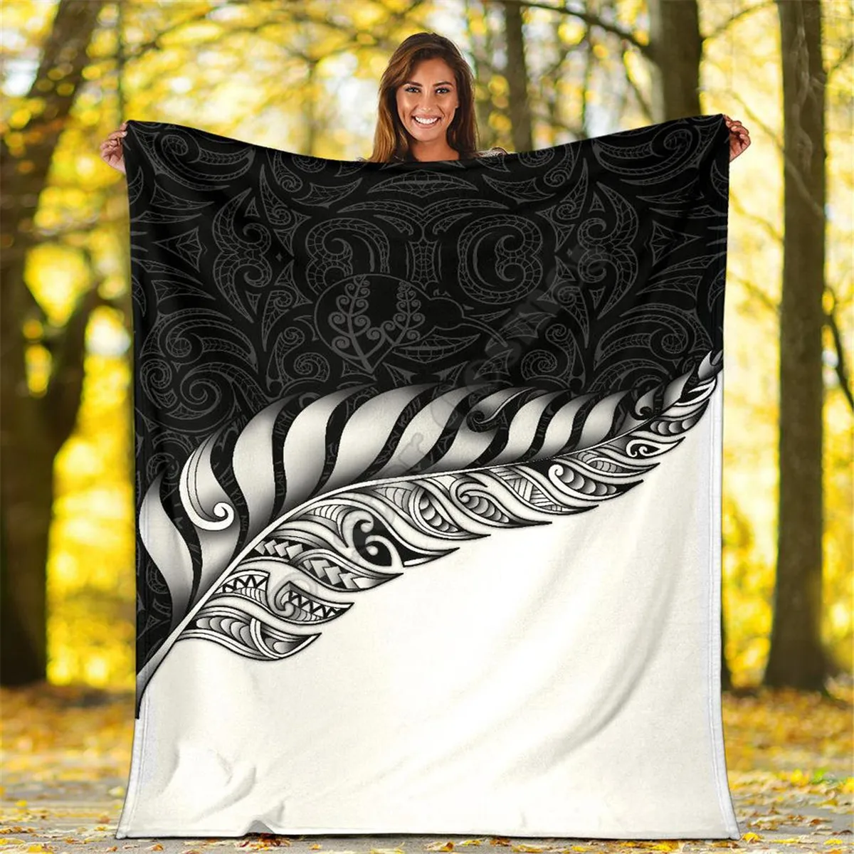 

Viking Raven Tattoos Sherpa 3D printed Sherpa Blanket on Bed Home Textiles Dreamlike HOME ACCESSORIES Style-1