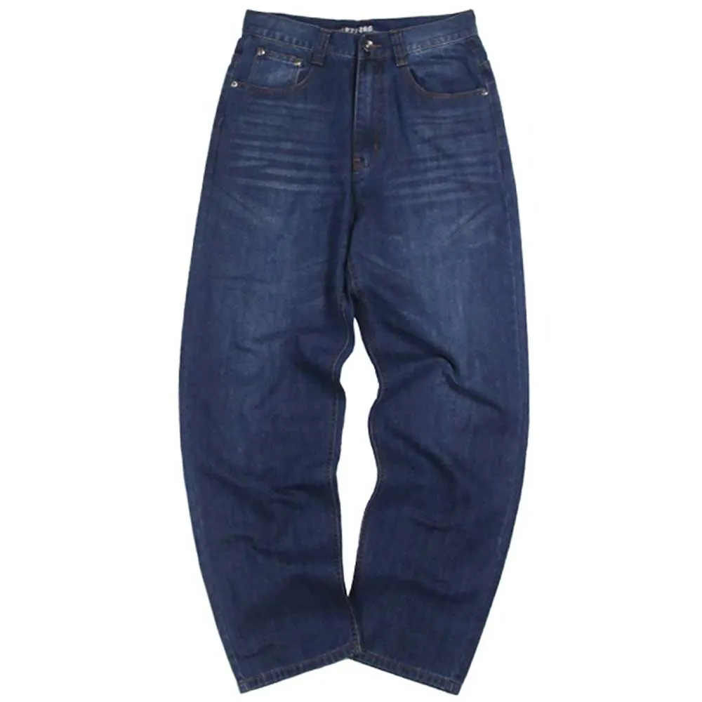 New Fashion Plus Size Harem Jeans Men Straight Loose Baggy Denim Pants Hiphop Streetwear Trousers