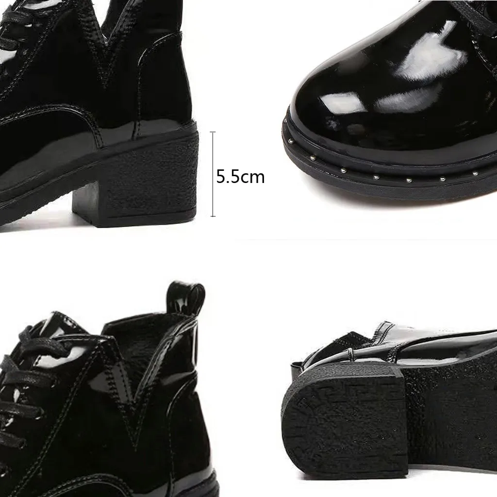Women's Boots Winter Strap Knee Bootie Lace Up Warm Causal Solid Shoes Woman Women zapatos de mujer | Обувь