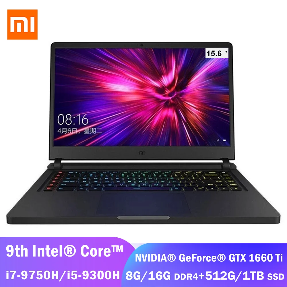 Игровой ноутбук Xiaomi Mi 15 6 дюймов i7 9750H 16G DDR4 GTX 1660Ti 512G/1 ТБ SSD 144HZ FHD экран Dolby Atmos Windows 10