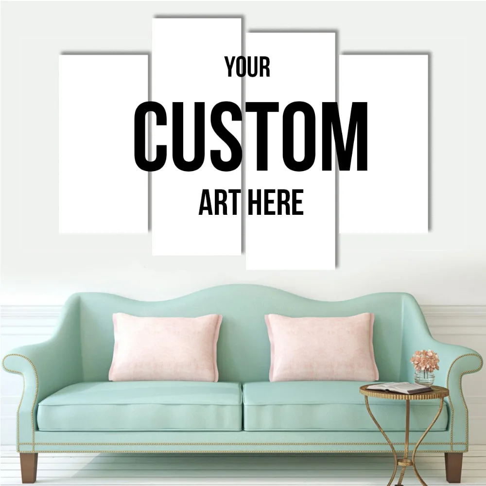 

HD Printed Modern Abstract Canvas 4 Panel Custom Painting Wall Art Modular Poster Frame Pictures Home Decor Living Room