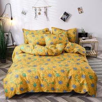 j 3pcs yellow sunflower duvet cover set 220x240 pillowcase bedding set quilt cover 200x200 bed sheet king size bed cover