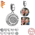 Подвеска из серебра 925 пробы с бусинами в форме сердца Я тебя люблю