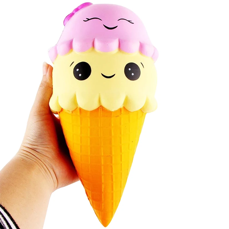 

1pc New Children's Soft Ice Cream Cone Cream Cake Super Soft Slow Rising Collection Decompression Toy For Baby Kids Funny Gift