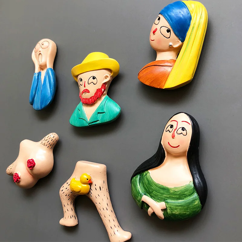 3d Мультяшные персонажи магниты на холодильник милый симпатичный магнит Объемный