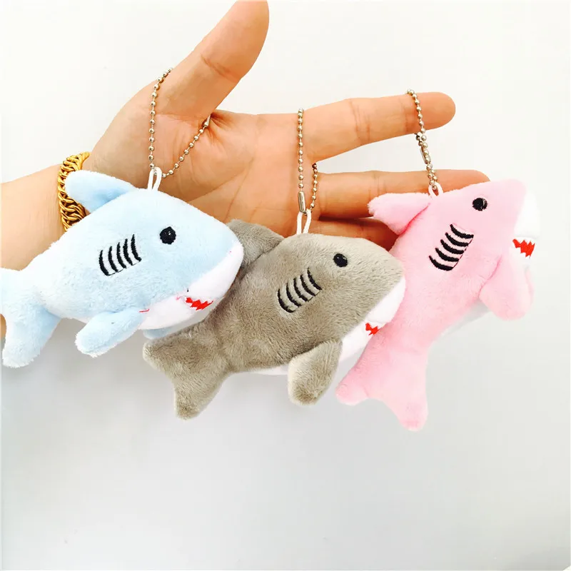 1 шт. Kawaii 12 см брелок подарок Акула плюшевая мягкая игрушка кукла детские маленькие мини-плюшевые игрушки милые плюшевые 4 цвета