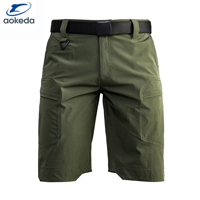 Men's Solid Color Mountaineering Shorts Quick-drying Multi-pocket Waterproof Outdoor Hiking Running | Спорт и развлечения