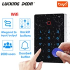 2000 Пользователь WIFI Tuya APP подсветка сенсорный контроллер доступа Водонепроницаемая клавиатура RFID 125 кГц кардридер Wiegand 26 входной выход