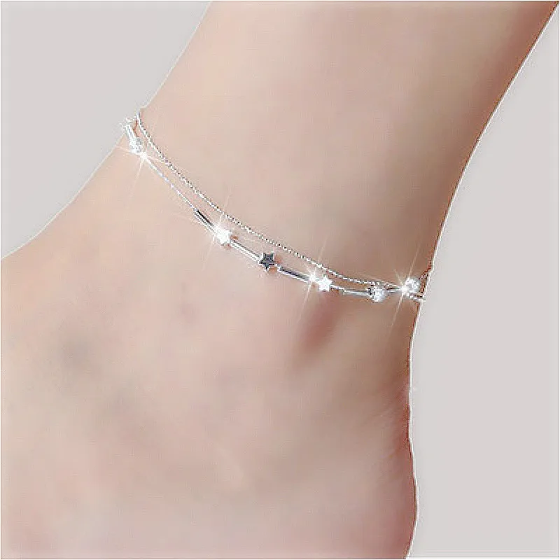 Браслет на ногу Женский с подвеской в виде звезд из бисера 2020 | Украшения и