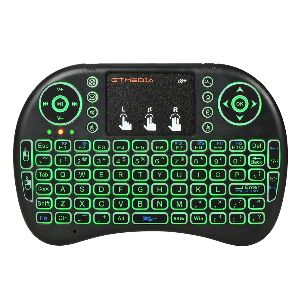 Мини клавиатура I8 + беспроводная с подсветкой 3 цвета русская и английская