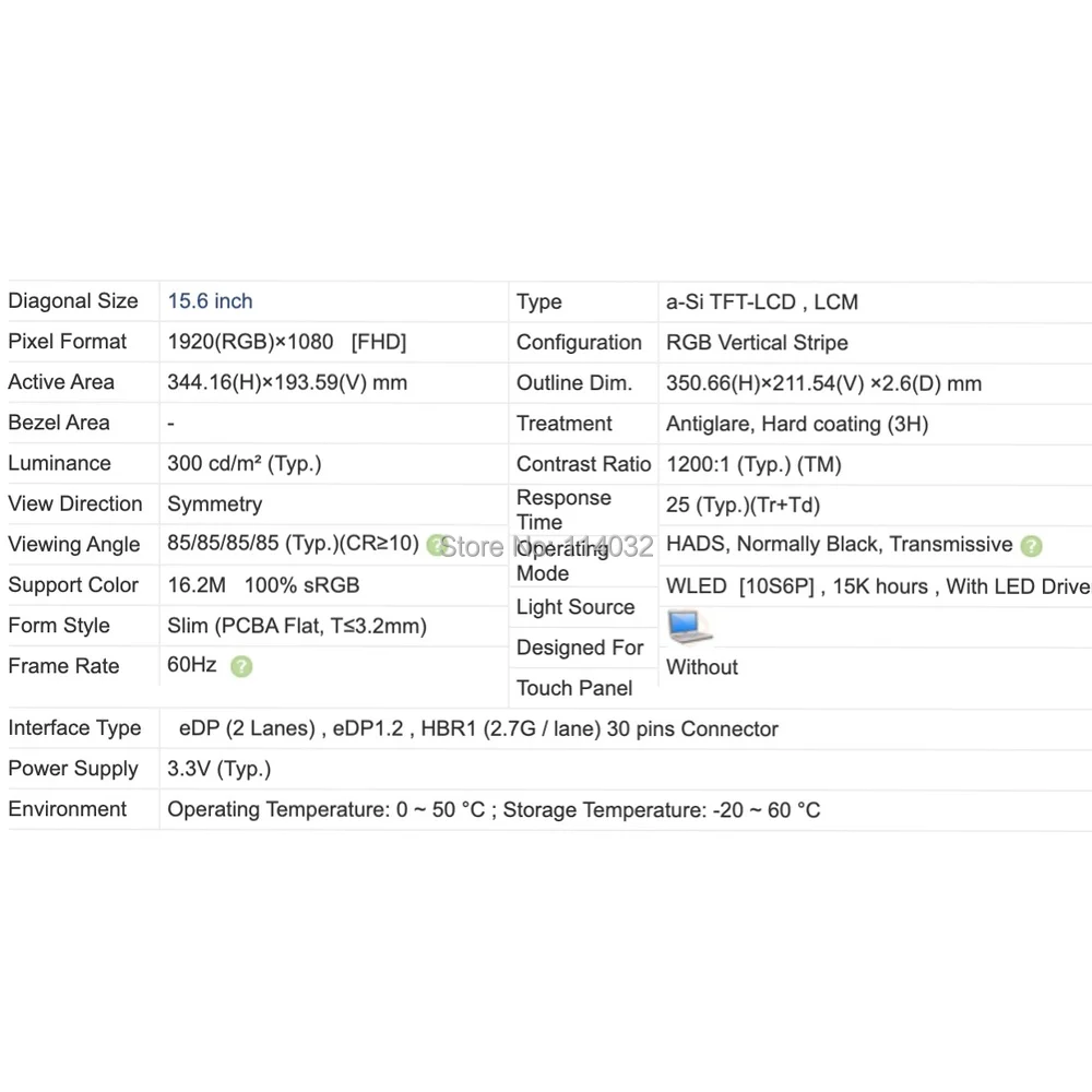 Тонкая светодиодная матрица с ЖК экраном 15 6 дюйма для LG LP156WFE SPB1 Lenovo IdeaPad Slim 7 15IIL05