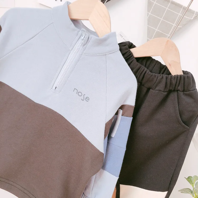 

New style fall winter cool fashion boy girl 2 pcs set cotton sport clothes outfit